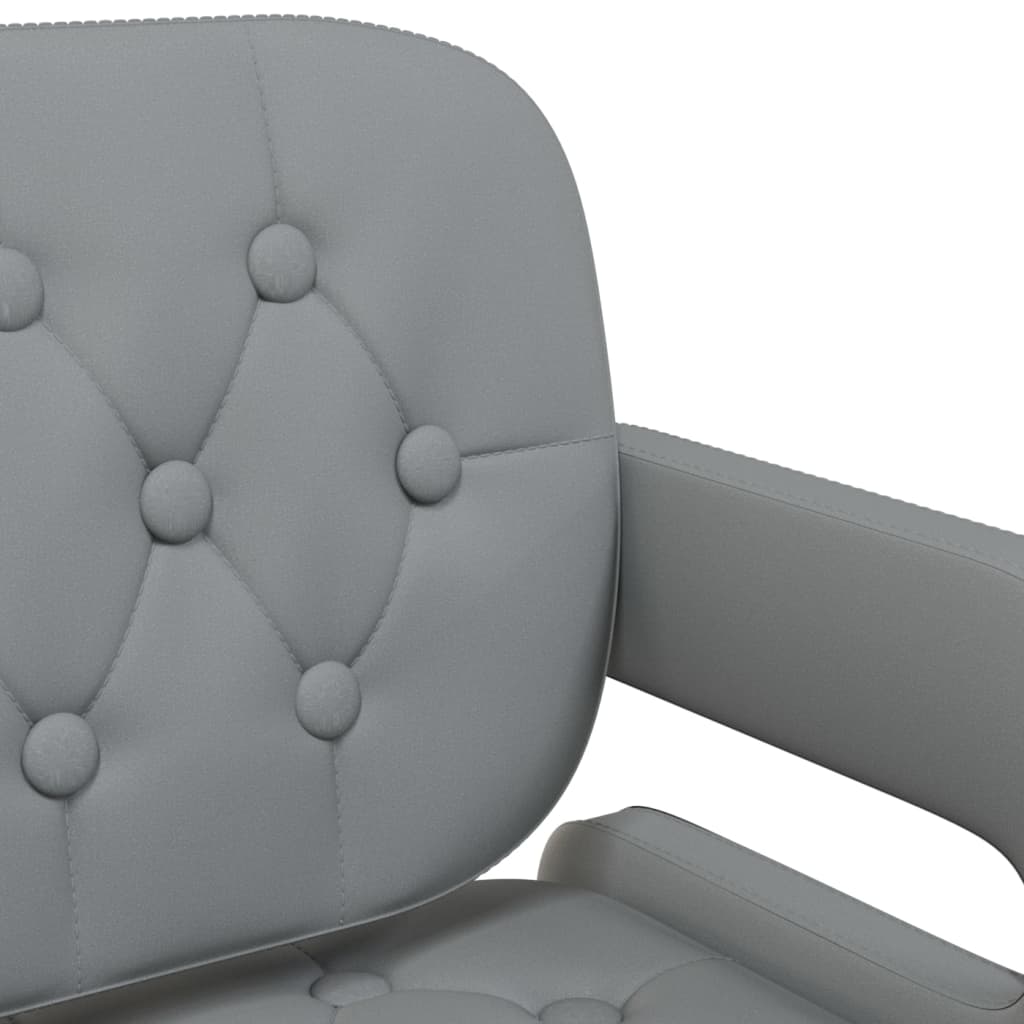 vidaXL Snurrbara matstolar 4 st grå konstläder