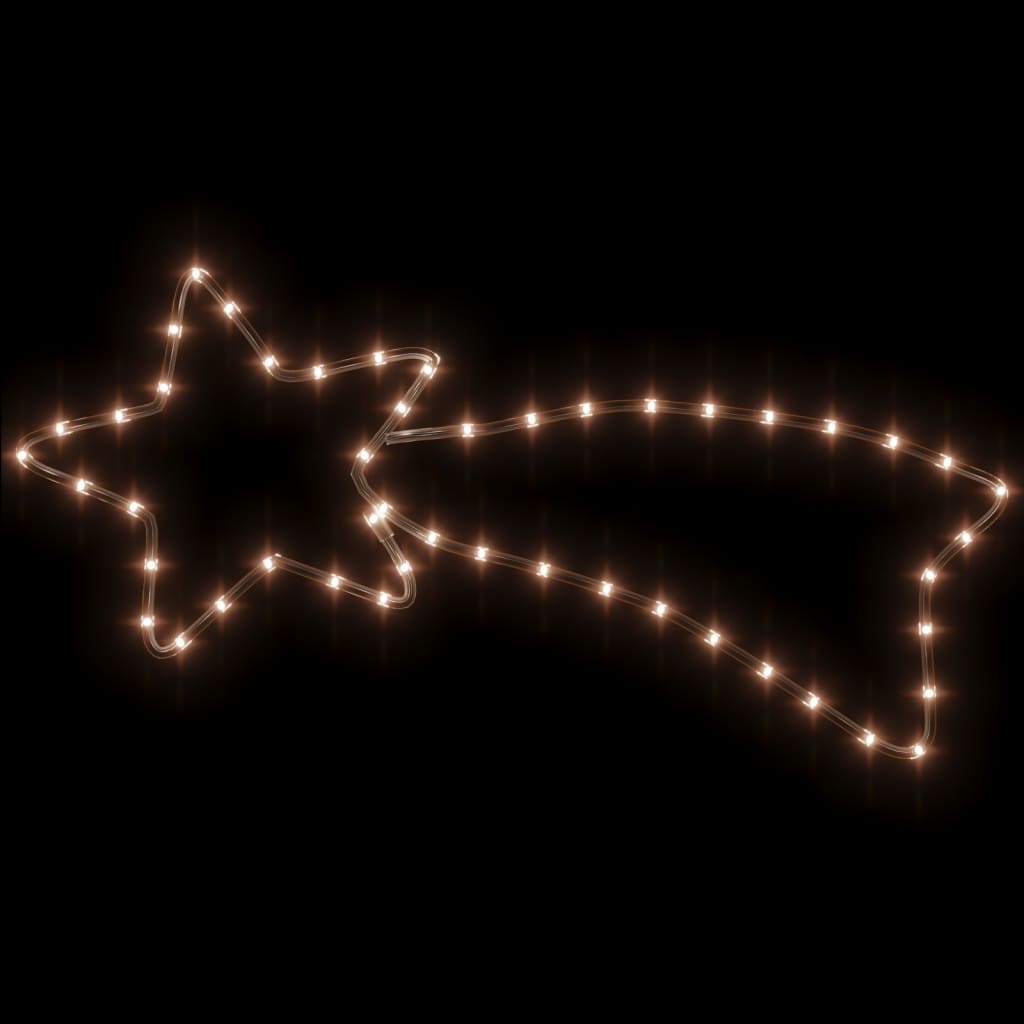 vidaXL Julstjärna komet-figur med 48 LED varmvit 65x28 cm