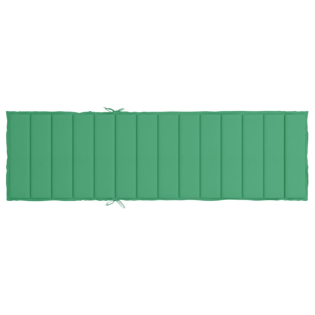 vidaXL Solsängsdyna grön 200x50x3 cm oxfordtyg