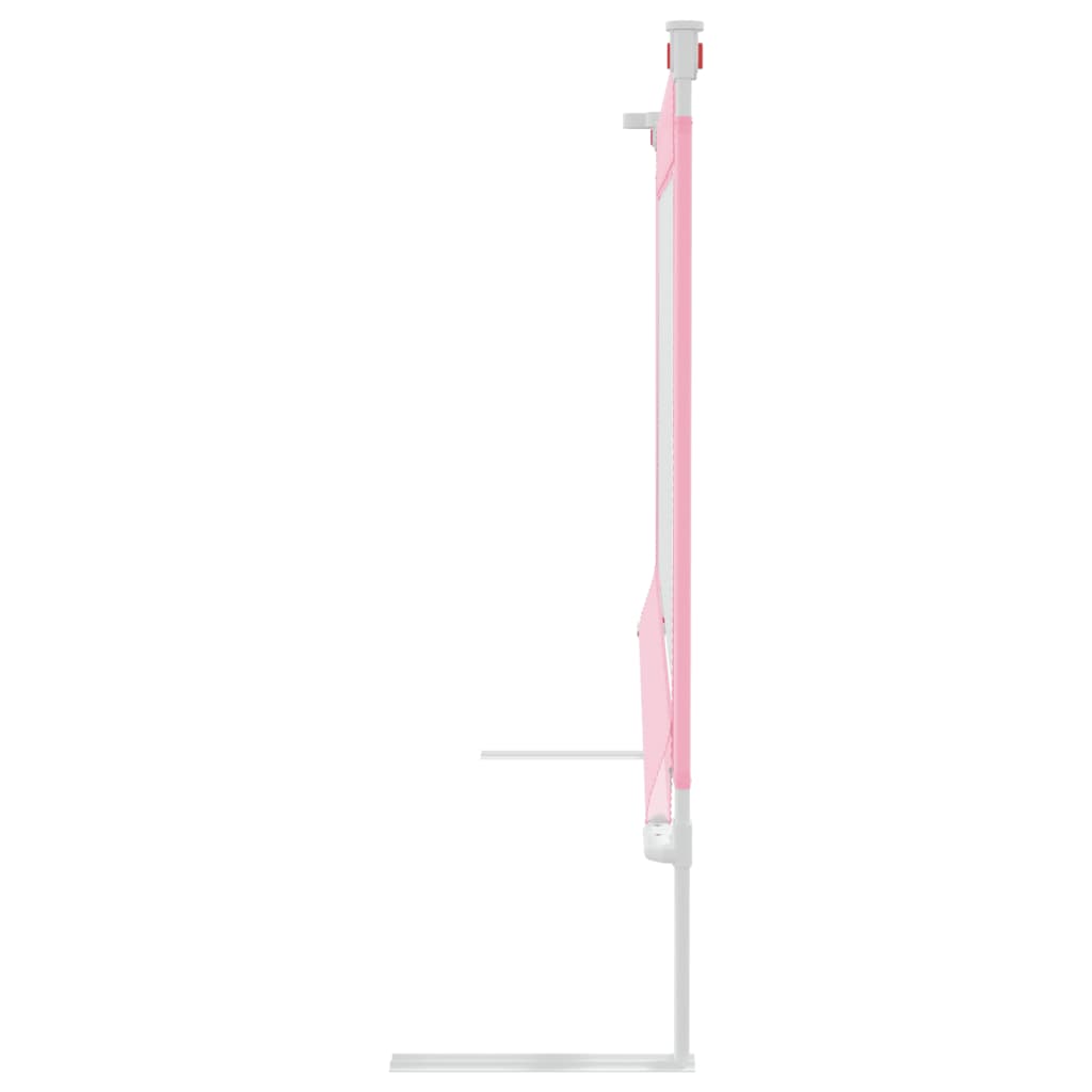 vidaXL Sängskena för barn rosa 200x25 cm tyg
