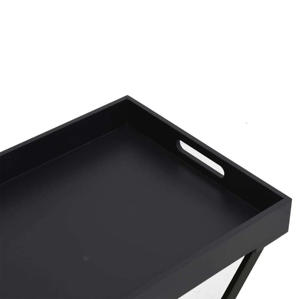 vidaXL Hopfällbart bord svart 48x34x61 cm MDF