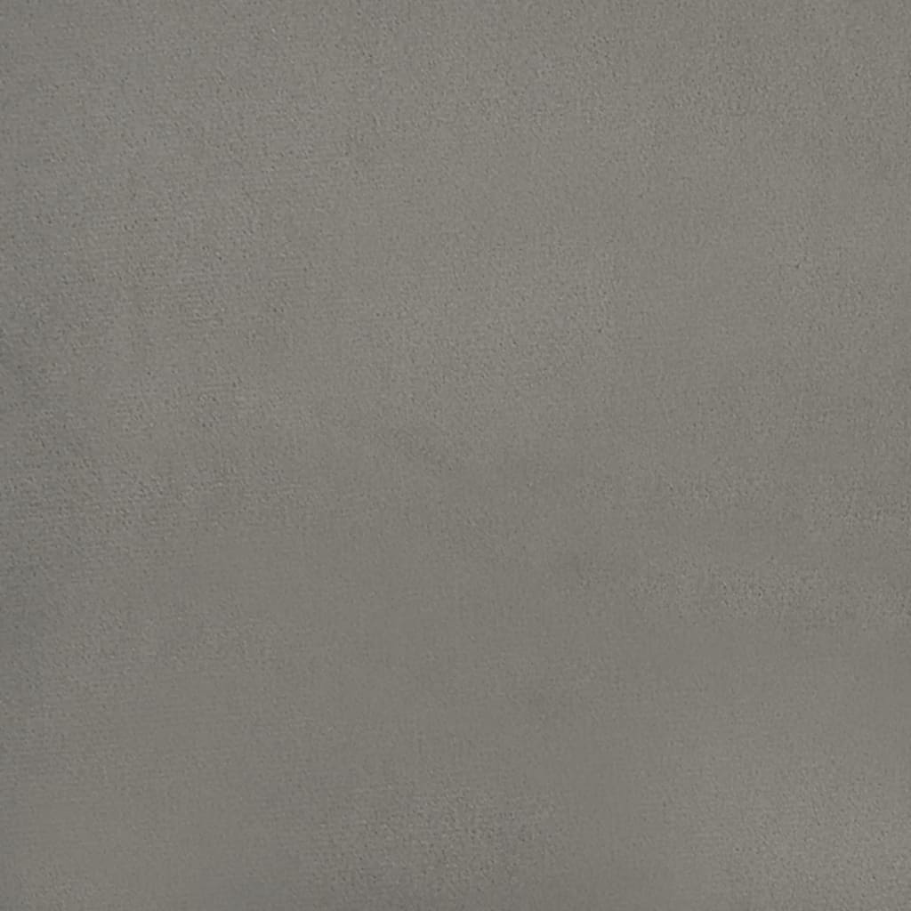 vidaXL Sängram ljusgrå 140x190 cm sammet
