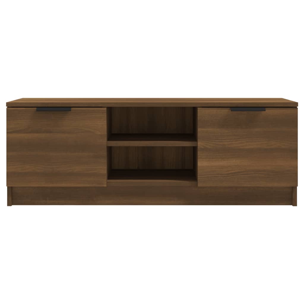 vidaXL TV-bänk brun ek 102x35x36,5 cm konstruerat trä