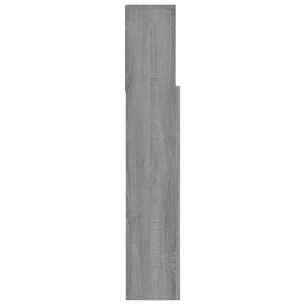 vidaXL Huvudgavel med förvaring grå sonoma 120x19x103,5 cm