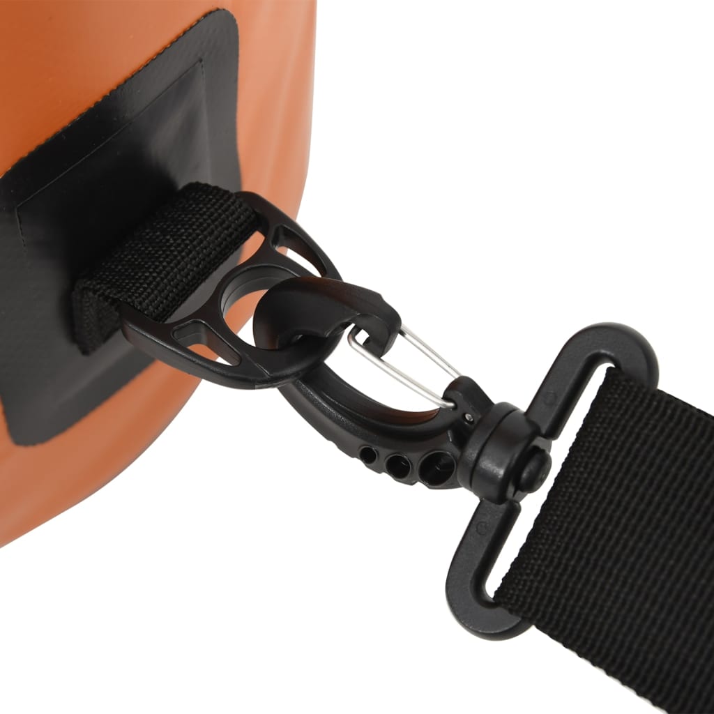 vidaXL Vattentät packpåse med dragkedja orange 15 L PVC