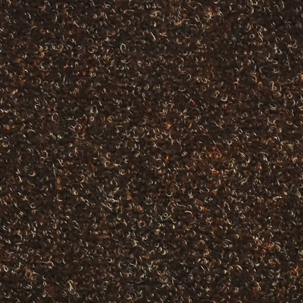 vidaXL Trappstegsmattor självhäftande 5 st brun 65x21x4 cm brodyr