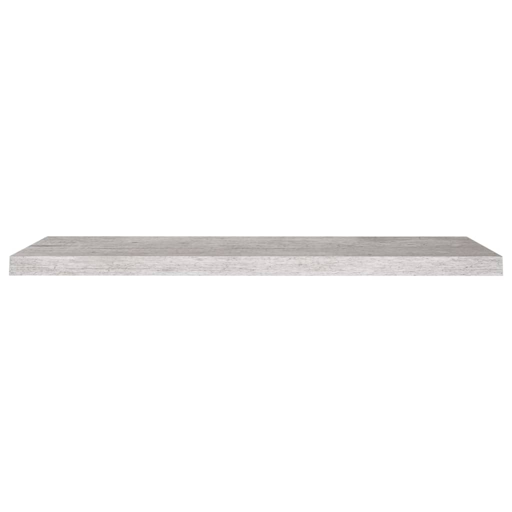vidaXL Svävande vägghyllor 2 st betonggrå 90x23,5x3,8 cm MDF
