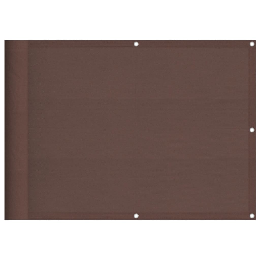 vidaXL Balkongskärm brun 75x1000 cm 100% polyester oxford
