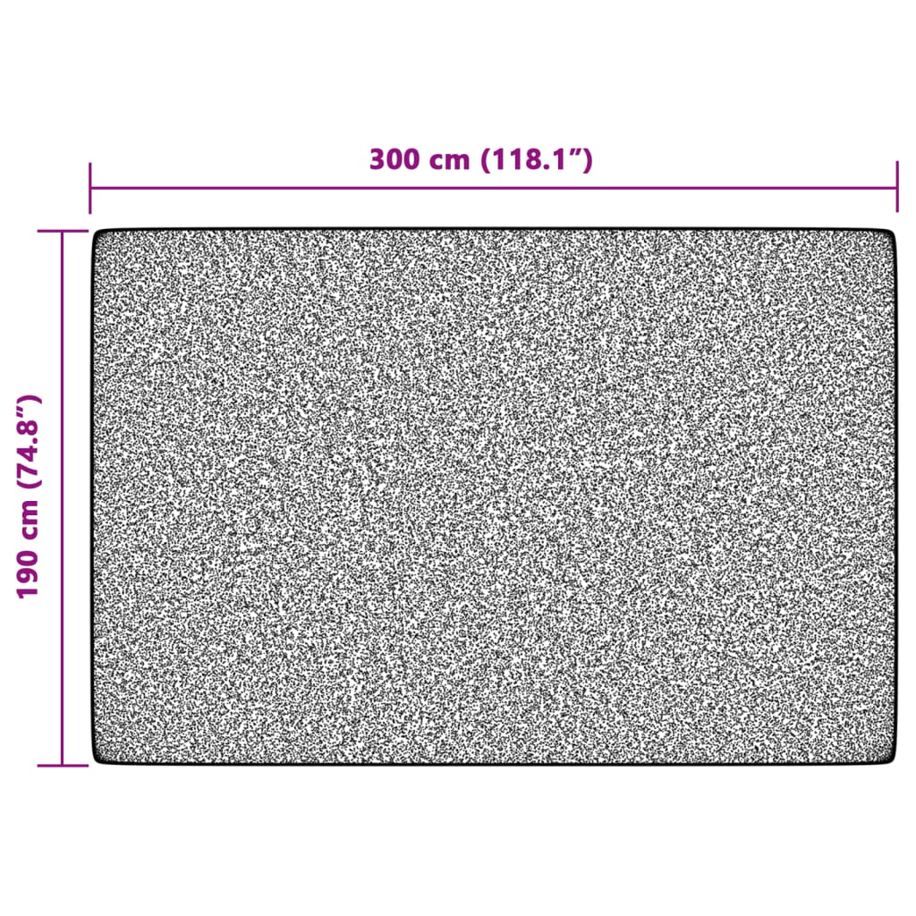 vidaXL Matta kort lugg flerfärgad inomhus/utomhus 190x300 cm halkfri