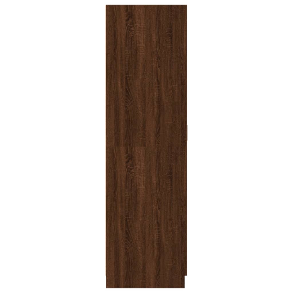 vidaXL Garderob brun ek 80x52x180 cm konstruerat trä