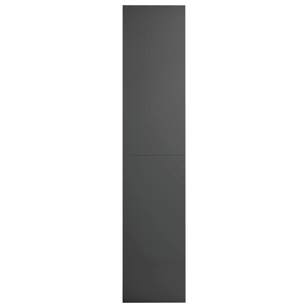 vidaXL Bokhylla/TV-bänk grå högglans 36x30x143 cm spånskiva