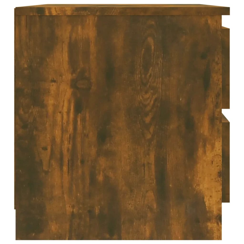 vidaXL Sängbord rökfärgad ek 50x39x43,5 cm konstruerat trä