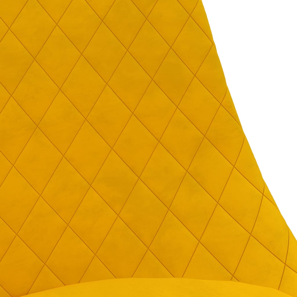 vidaXL Snurrbara matstolar 4 st gul sammet