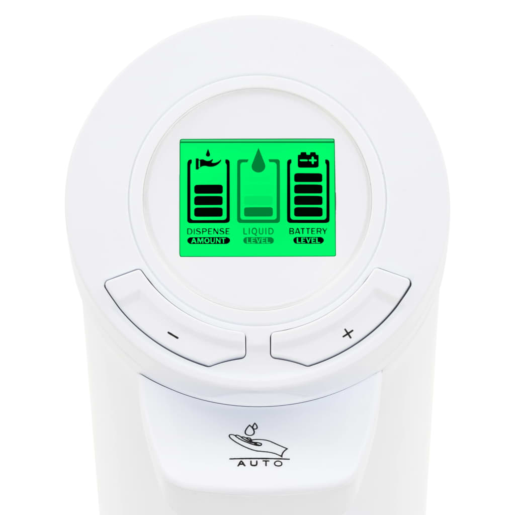 vidaXL Automatisk tvålautomat infraröd sensor LCD justerbar 250 ml