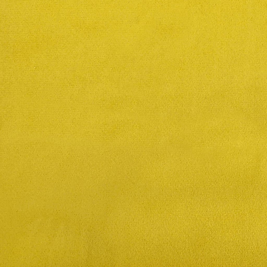 vidaXL L-formad bäddsoffa gul 271x140x70 cm sammet