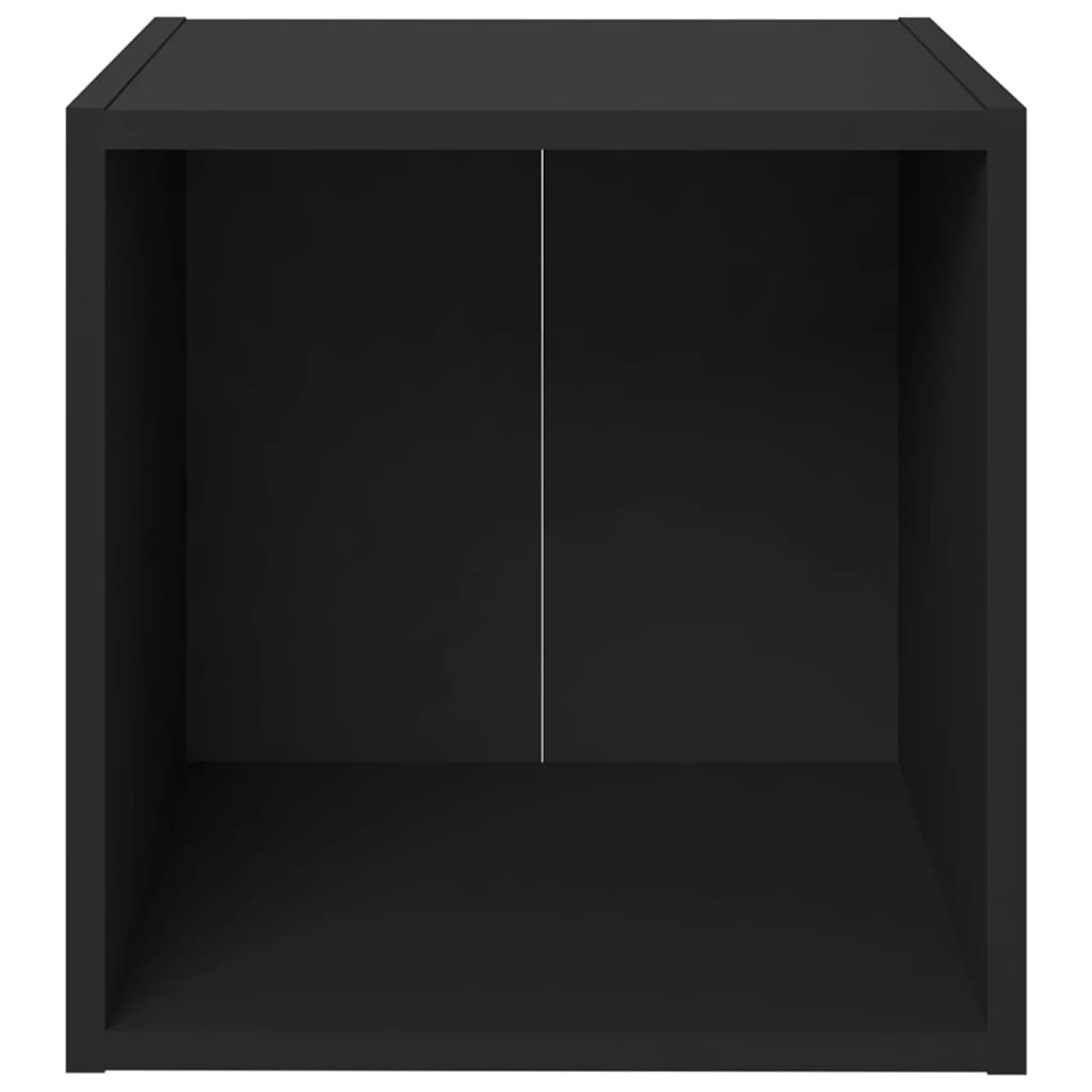 vidaXL TV-skåp 3 delar svart konstruerat trä