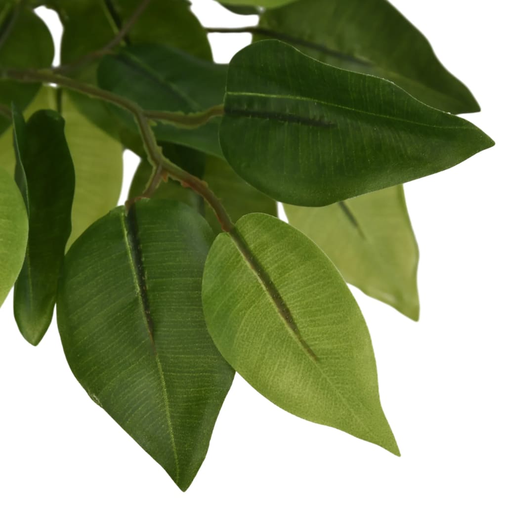 vidaXL Konstväxt fikusträd 378 blad 80 cm grön