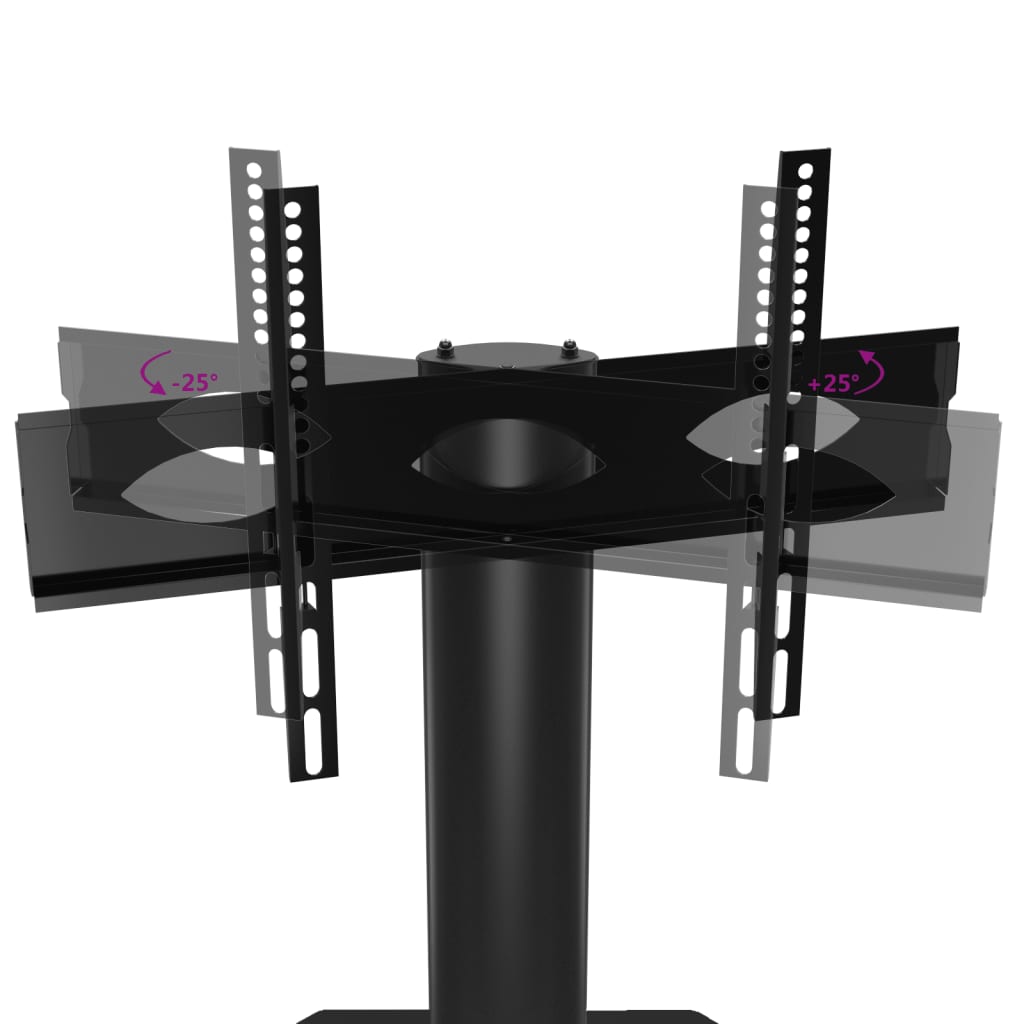 vidaXL Tv-bänk hörn 3 hyllor för 32-70 tum svart