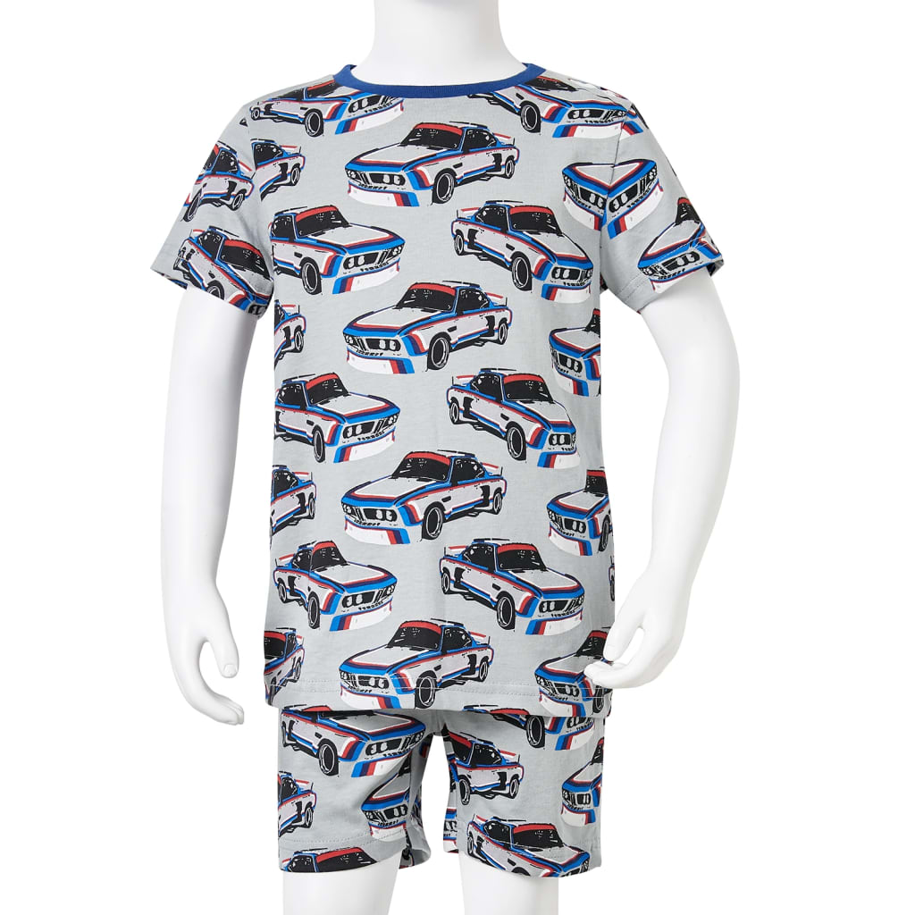 Barnpyjamas med korta ärmar för barn grå 92