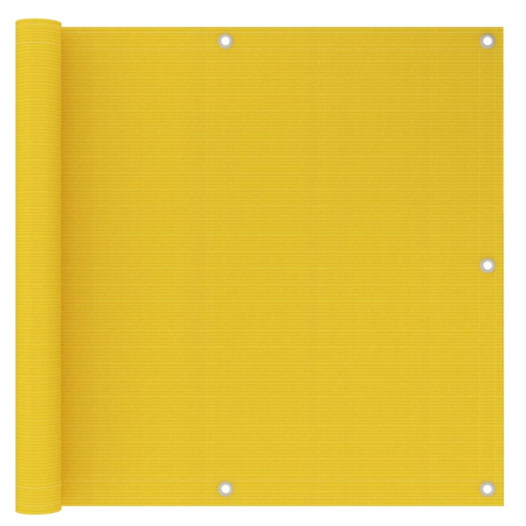 vidaXL Balkongskärm gul 90x300 cm HDPE