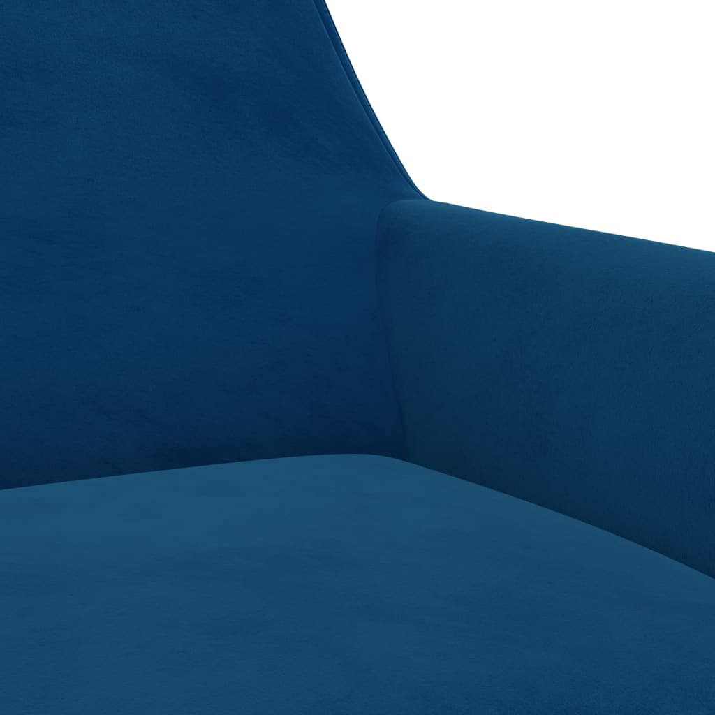 vidaXL Snurrbara matstolar 4 st blå sammet
