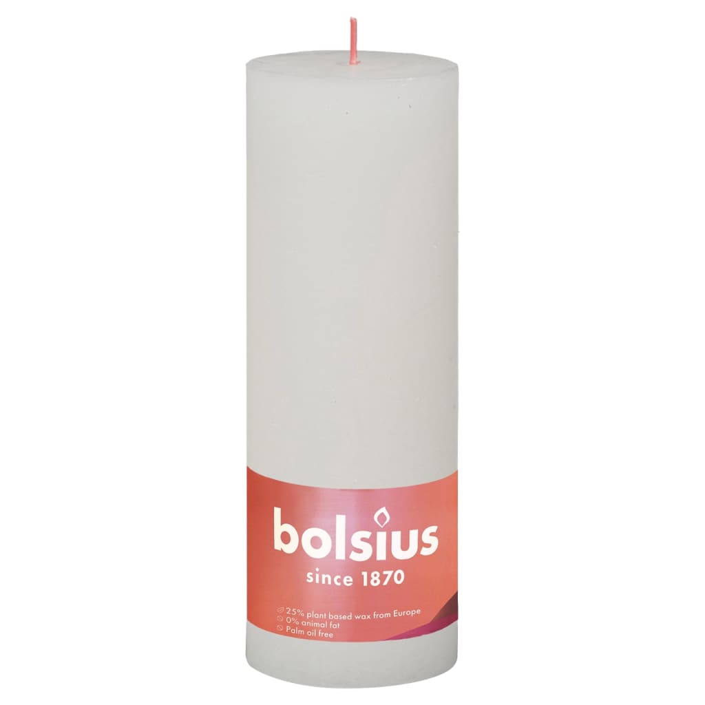 Bolsius Rustika blockljus 6-pack 190x68 mm molnvit