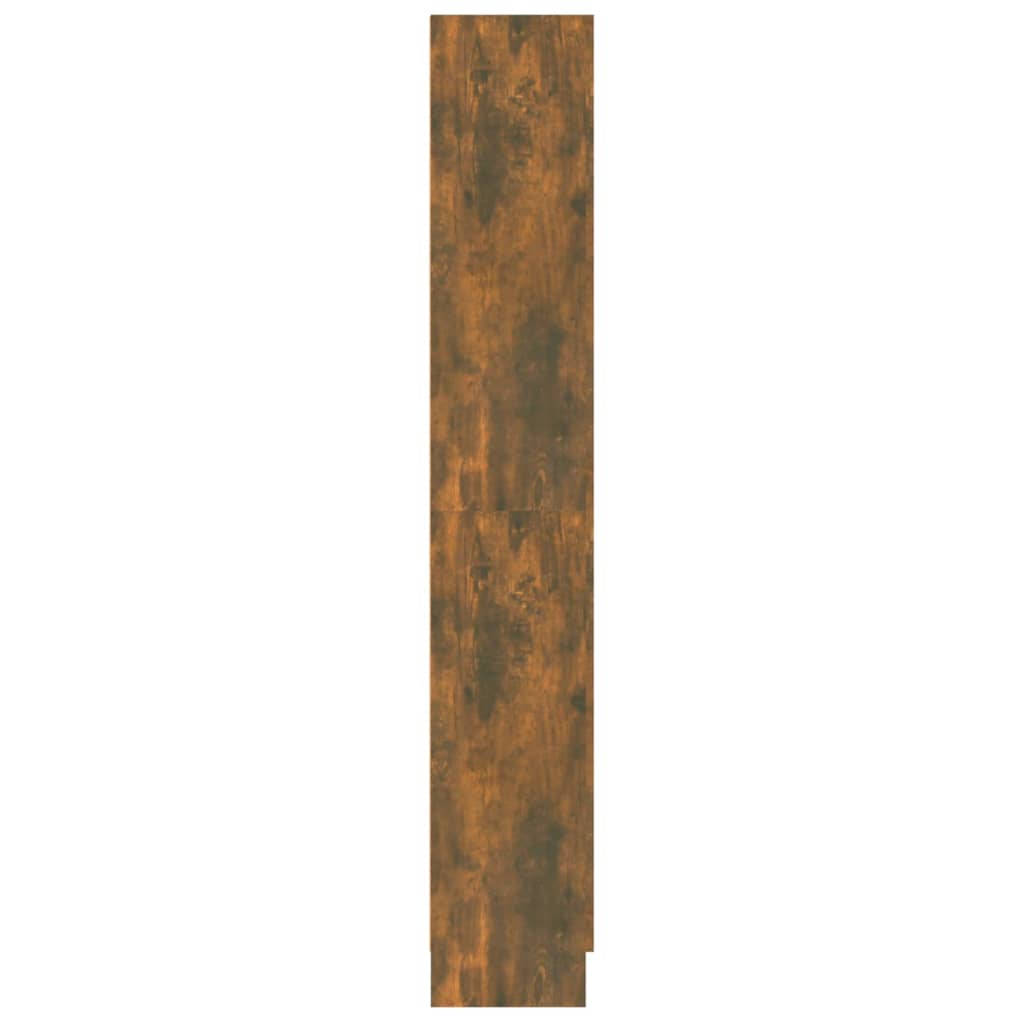 vidaXL Bokhylla rökfärgad ek 82,5x30,5x185,5 cm konstruerat trä