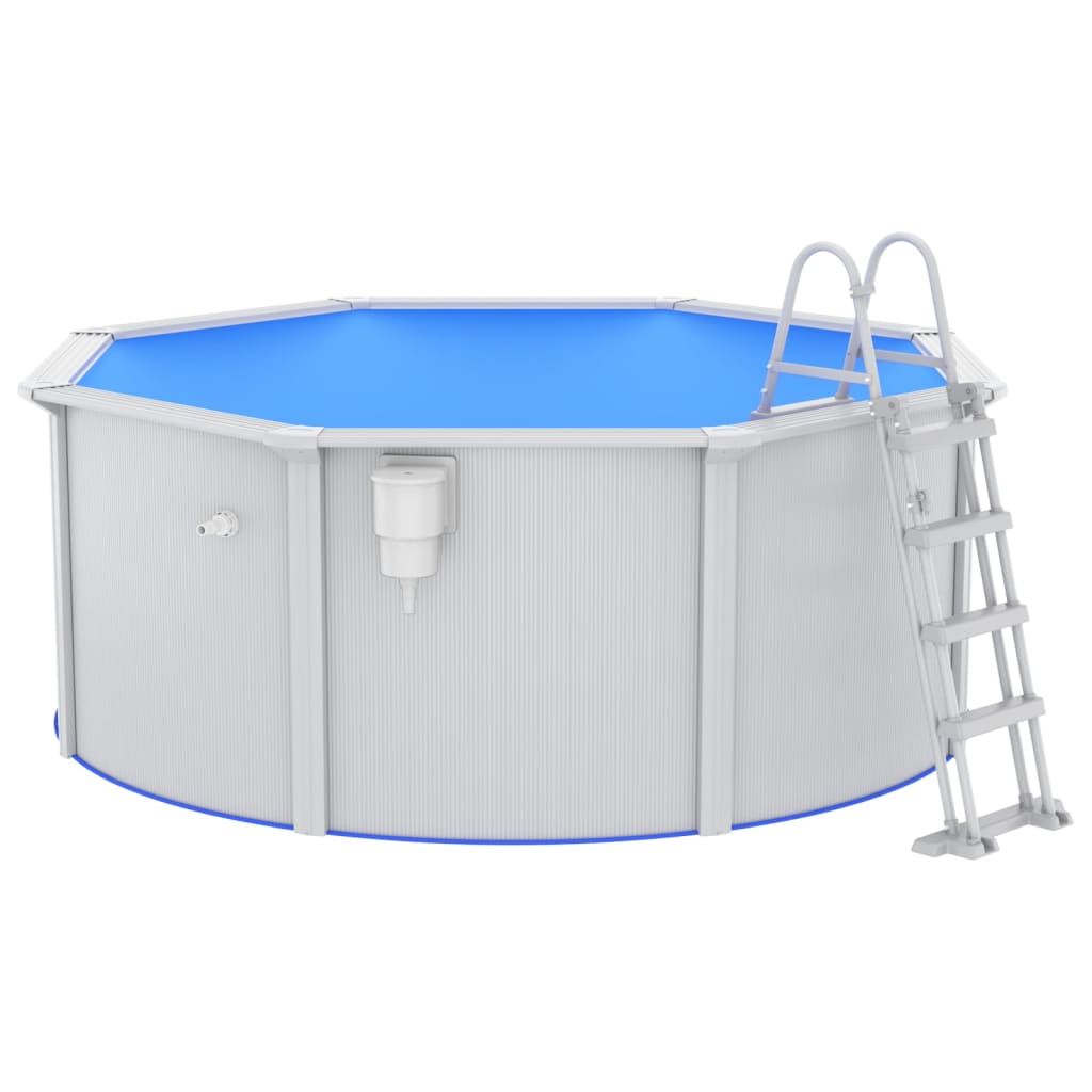 vidaXL Pool med säkerhetsstege 300x120 cm