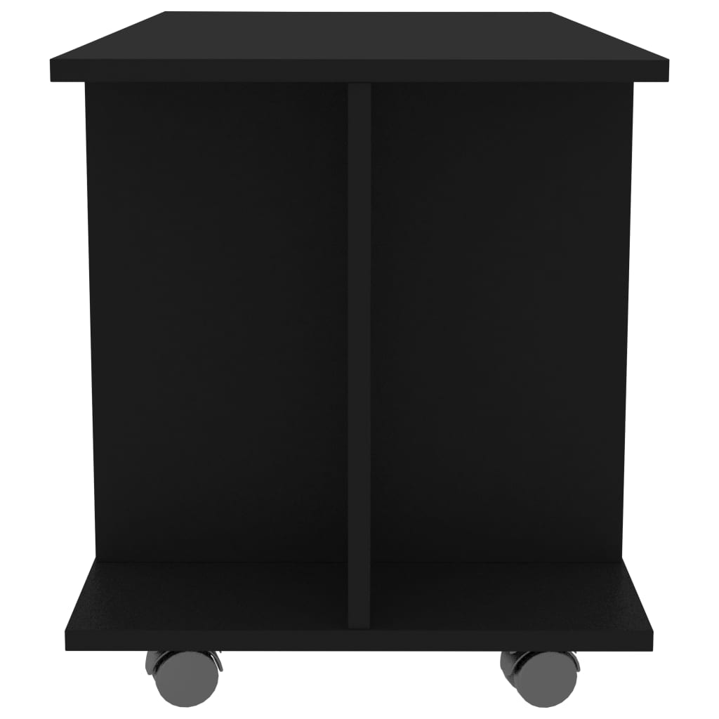 vidaXL TV-bänk med hjul svart 80x40x40 cm spånskiva