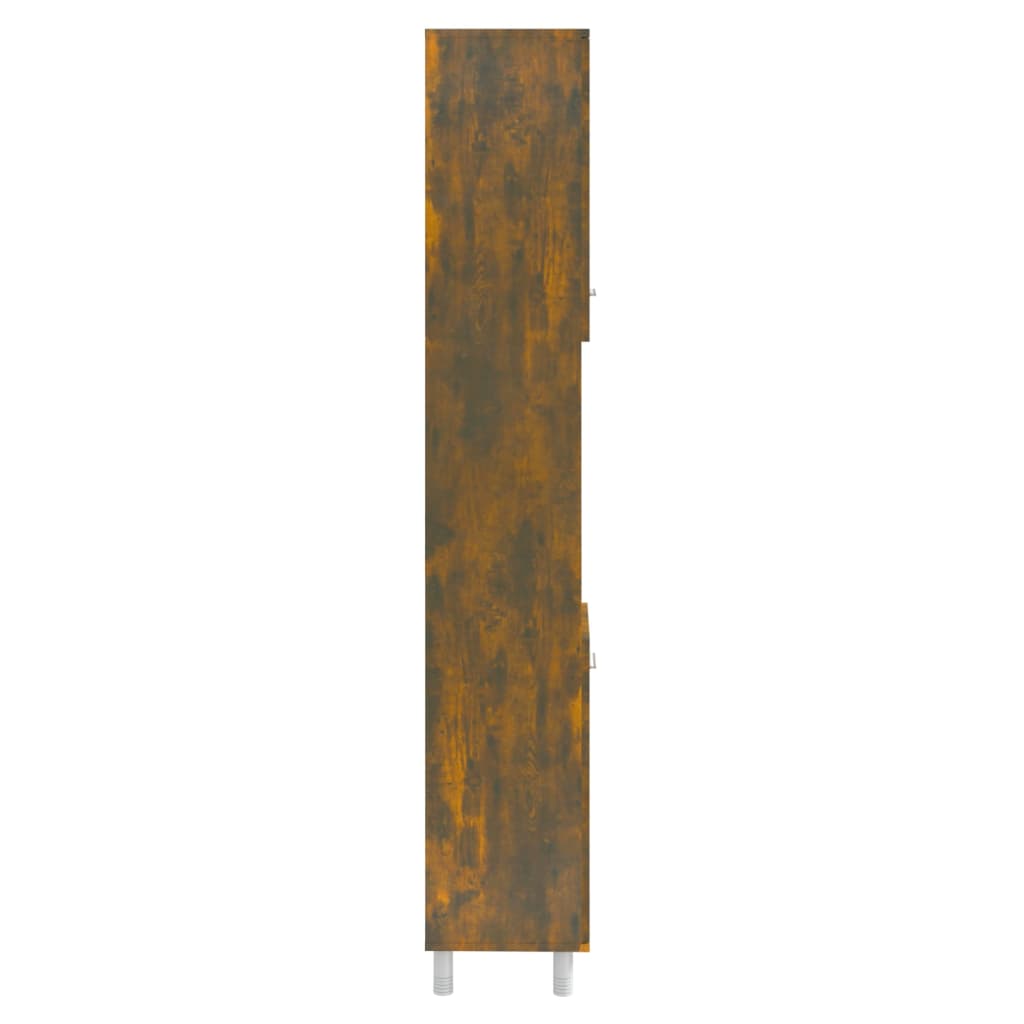 vidaXL Badrumsskåp rökfärgad ek 30x30x179 cm konstruerat trä