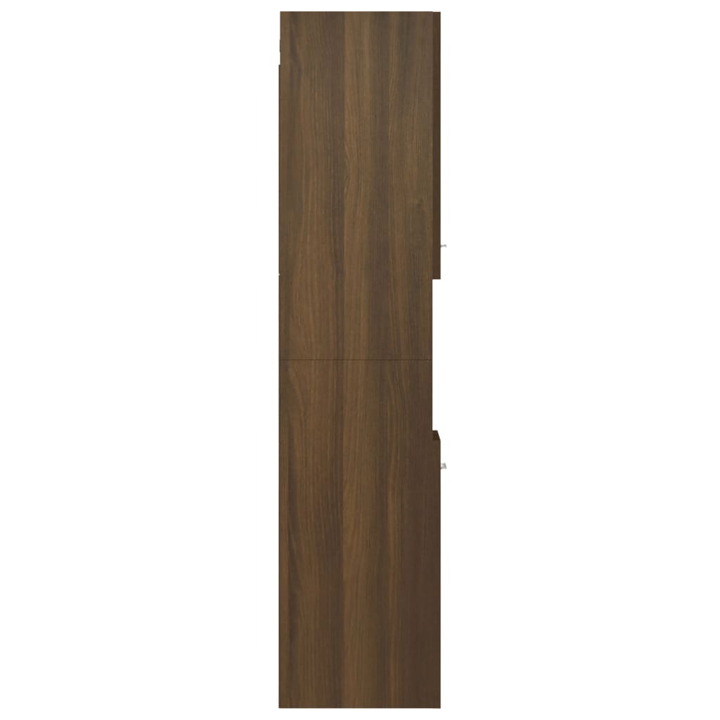 vidaXL Badrumsskåp brun ek 30x30x130 cm konstruerat trä
