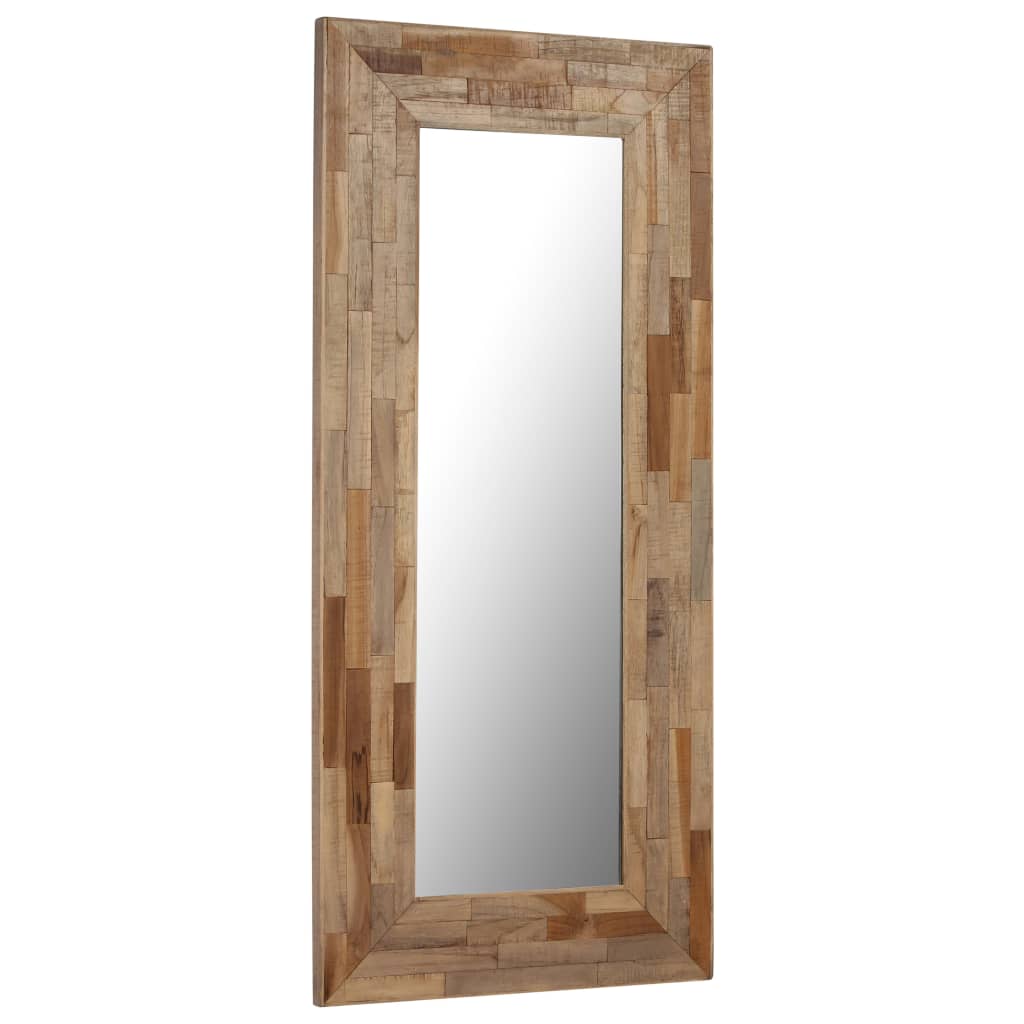 vidaXL Spegel i återvunnen teak 50x110 cm