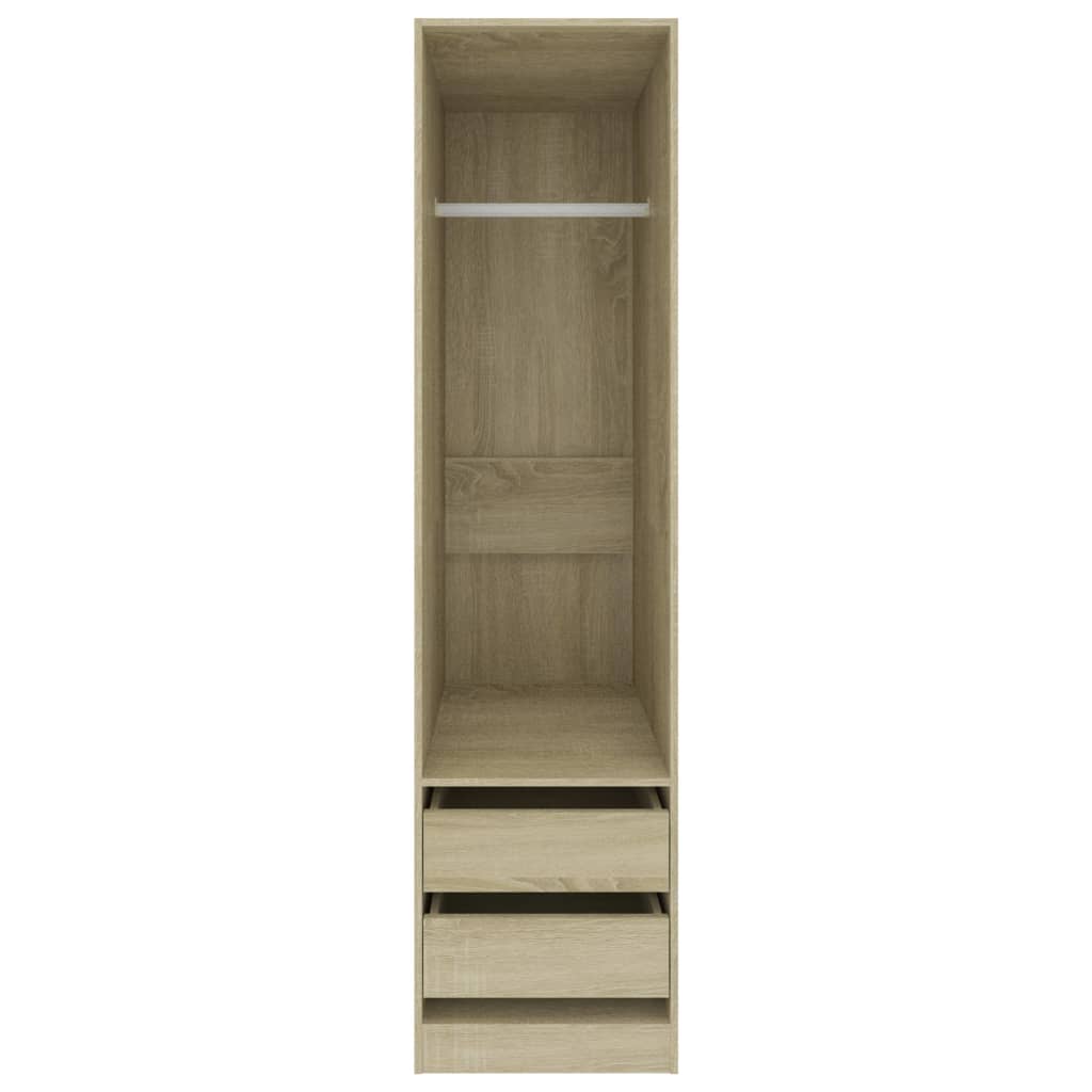 vidaXL Garderob med lådor sonoma-ek 50x50x200 cm konstruerat trä