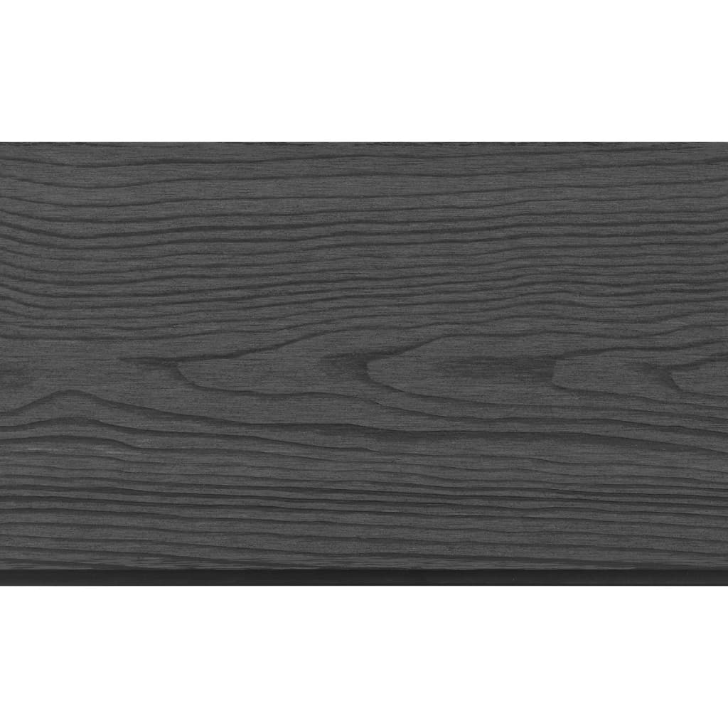 vidaXL WPC-staketpaneler 3 fyrkantiga 526x185 cm grå