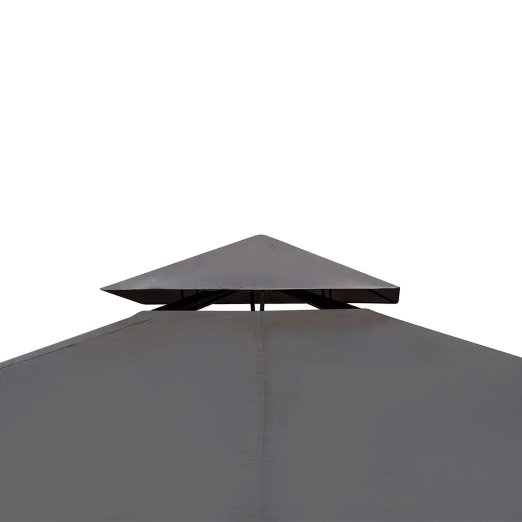 vidaXL Paviljong med tak 3x4 m mörkgrå