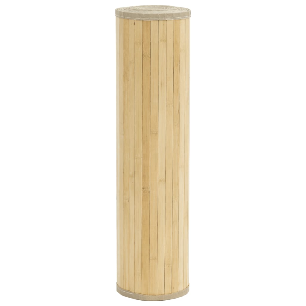 vidaXL Matta rektangulär ljus naturlig 80x200 cm bambu