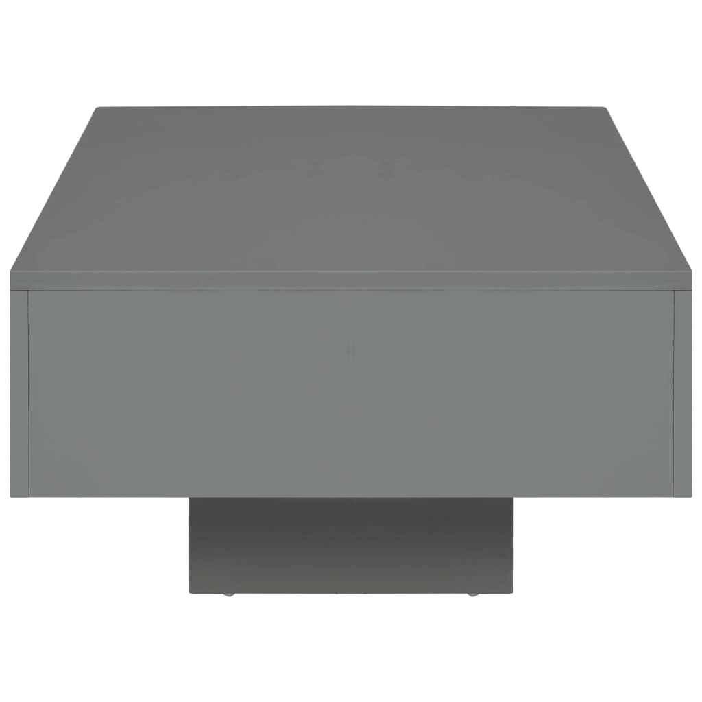 vidaXL Soffbord grå högglans 85x55x31 cm MDF