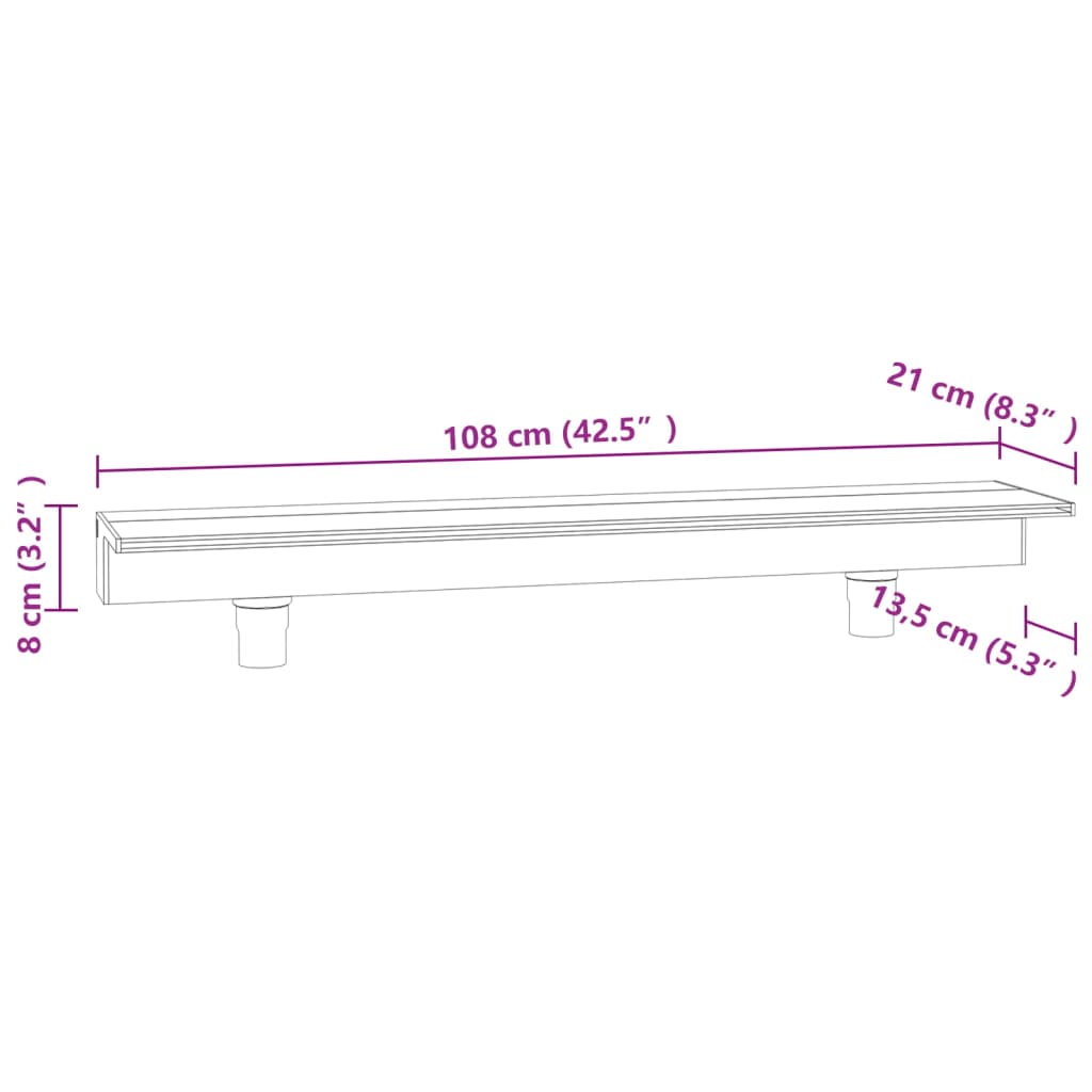 vidaXL Vattenfall med RGB LED akryl 108 cm