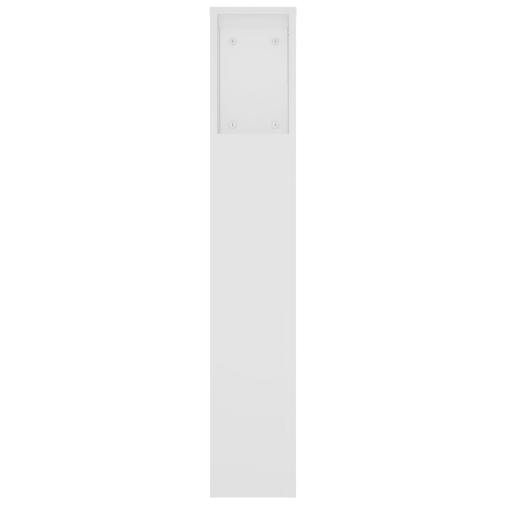 vidaXL Huvudgavel med förvaring vit 220x18,5x104,5 cm