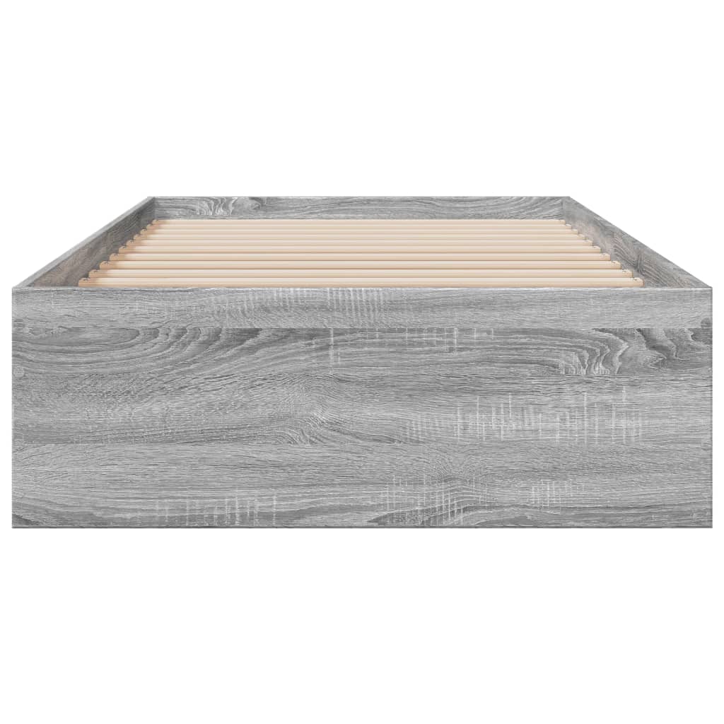 vidaXL Sängram med lådor grå sonoma 90x190 cm konstruerad trä