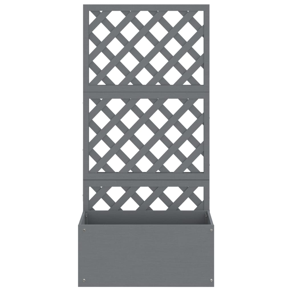 vidaXL Odlingslådor med spaljé 2 st grå 65x33x135 cm WPC