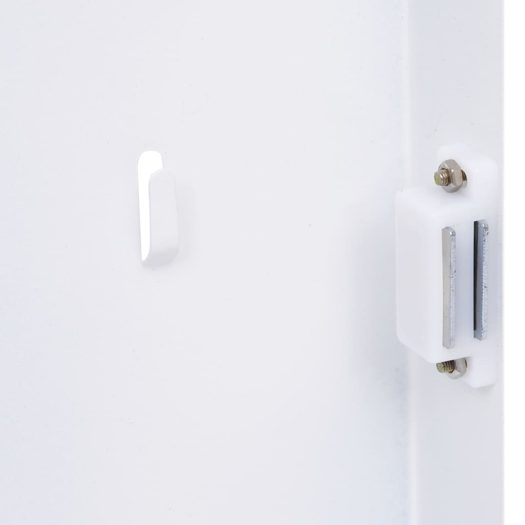 vidaXL Nyckelskåp med magnetisk tavla vit 35x35x5,5 cm