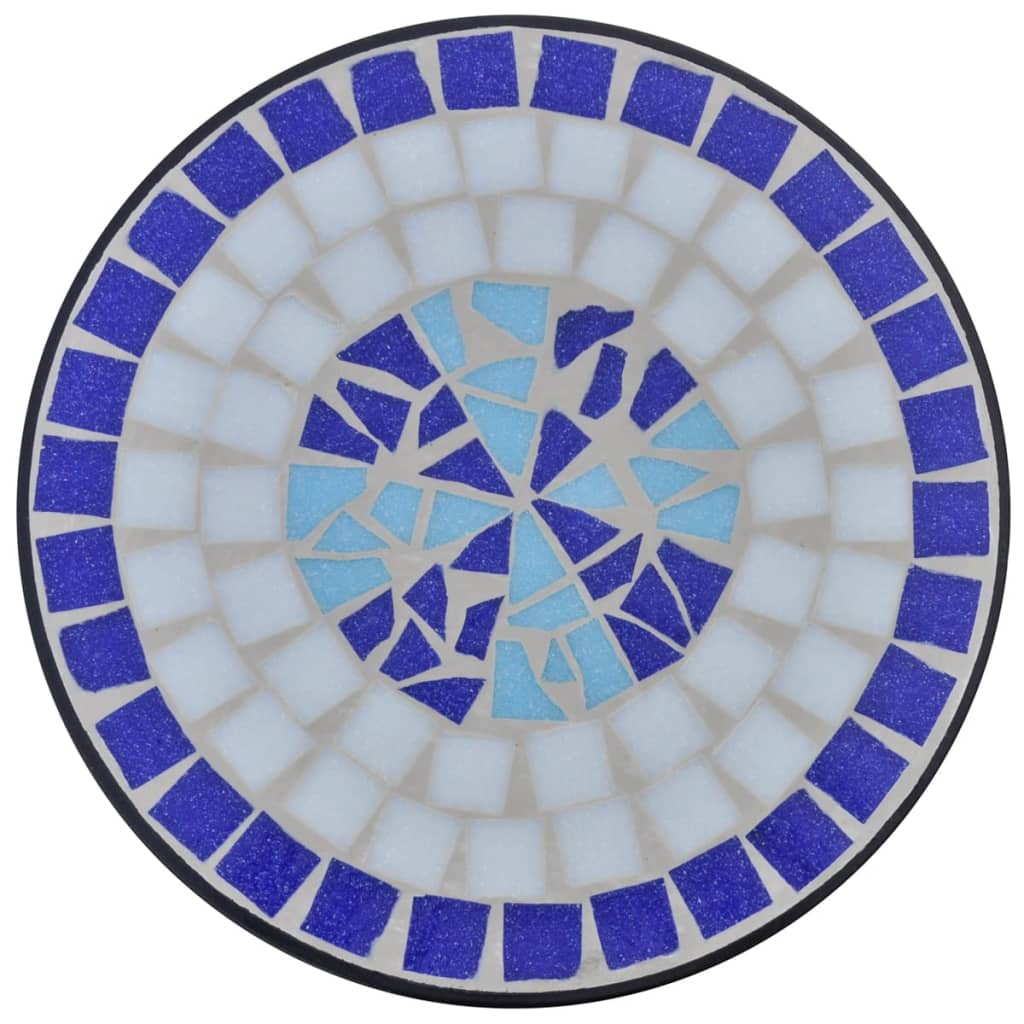 Sidobord med mosaik blå vit