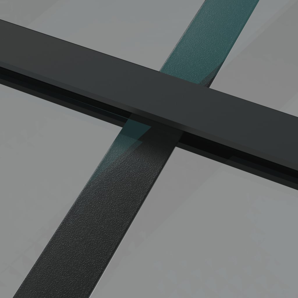 vidaXL Innerdörr 76x201,5 cm svart ESG-glas och aluminium