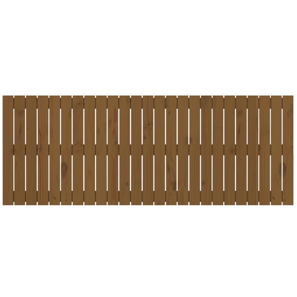 vidaXL Väggmonterad huvudgavel honungsbrun 159,5x3x60 cm massiv furu