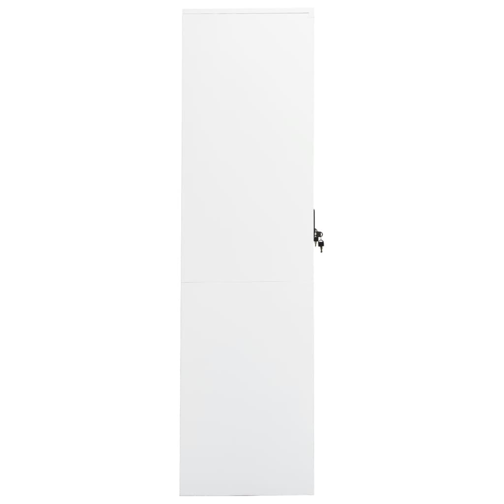 vidaXL Garderob vit 80x50x180 cm stål