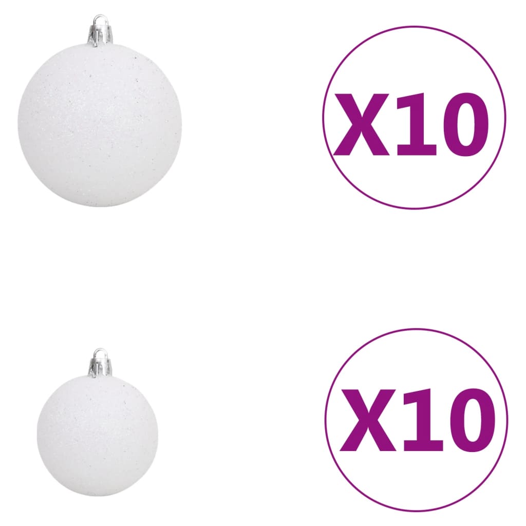 vidaXL Smal plastgran 300 LEDs & kulor & snö 300 cm