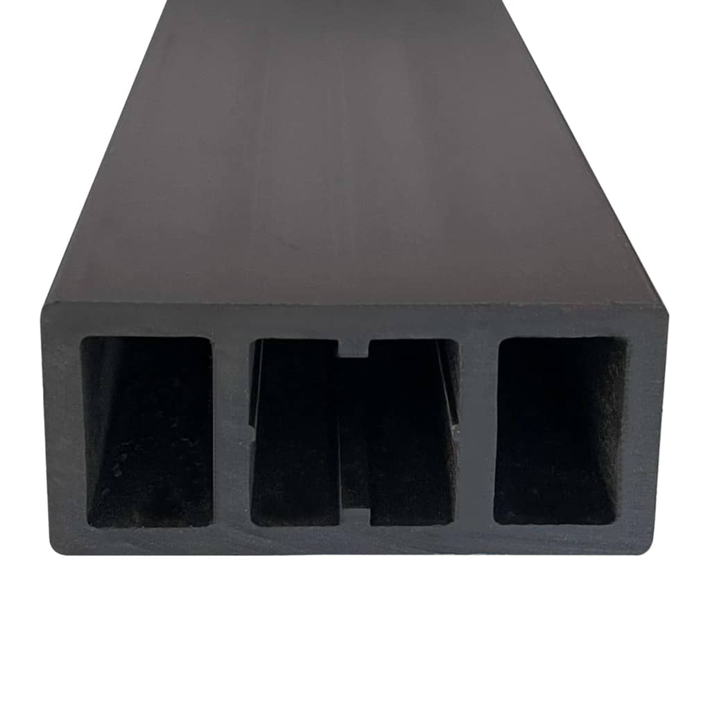 vidaXL Kompositregel 6 st svart 170x8,5x4,5 cm WPC