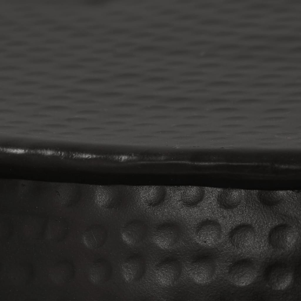 vidaXL Soffbord hamrad aluminium 70x30 cm svart
