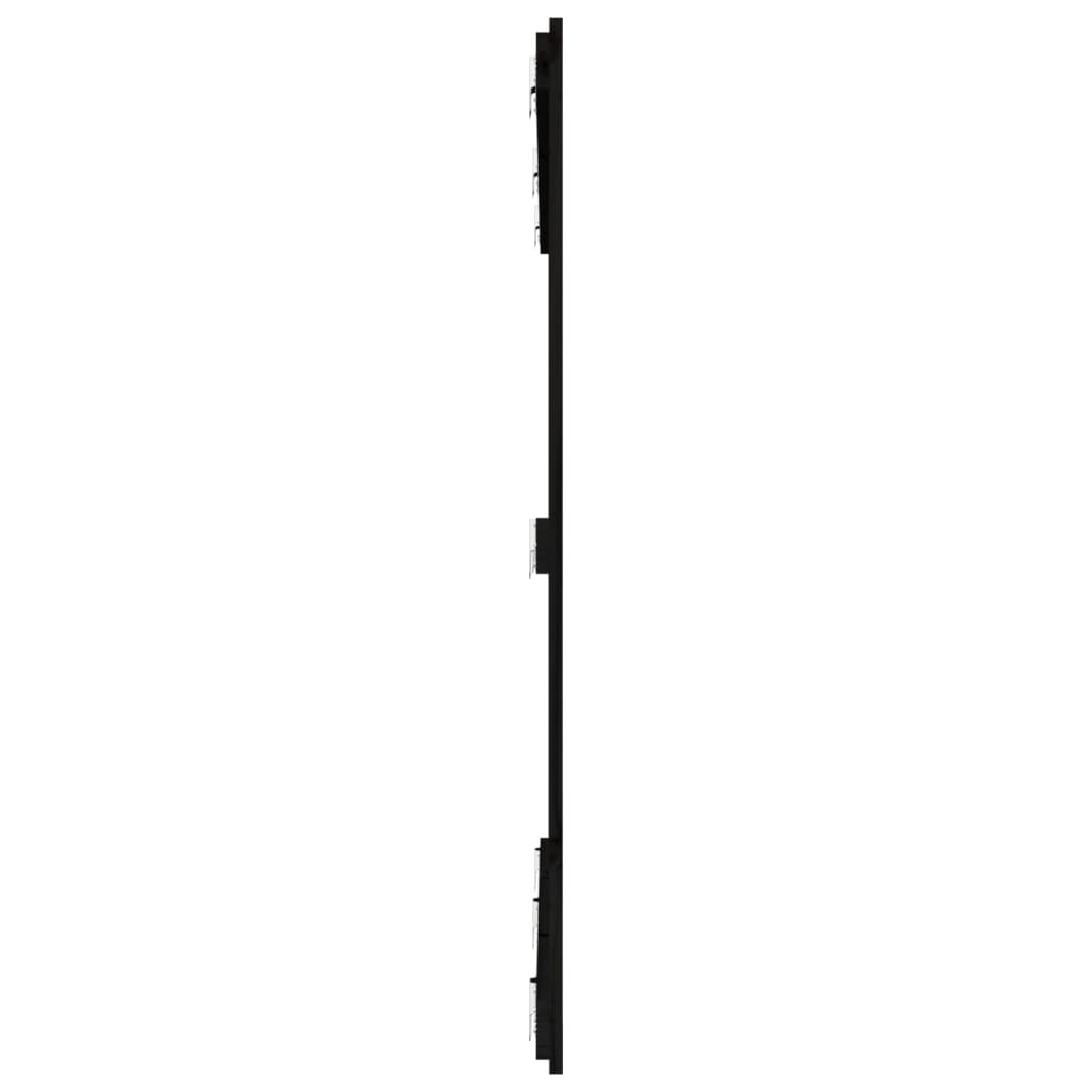 vidaXL Väggmonterad huvudgavel svart 159,5x3x110 cm massiv furu